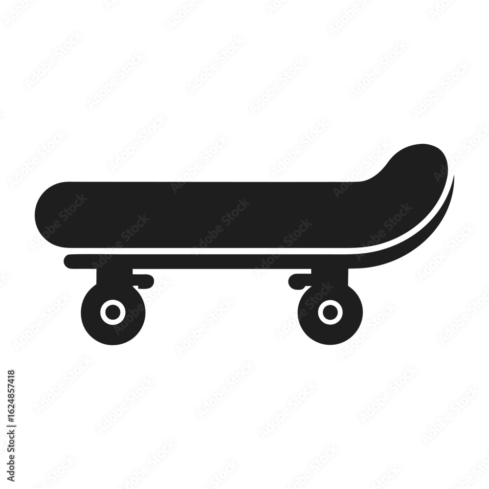 Modern Skateboard Deck – Vector Graphic on White Modern Skateboard Deck – Vector Graphic on White