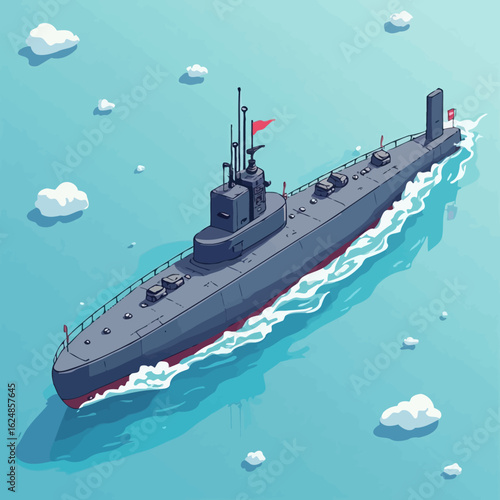 super cool war submarine design