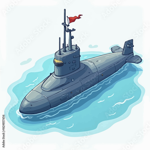 super cool war submarine design