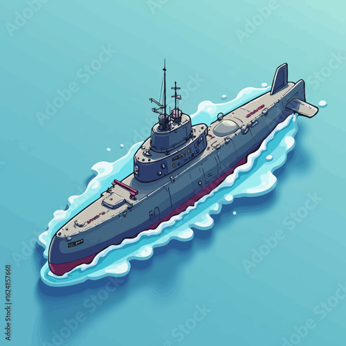 super cool war submarine design