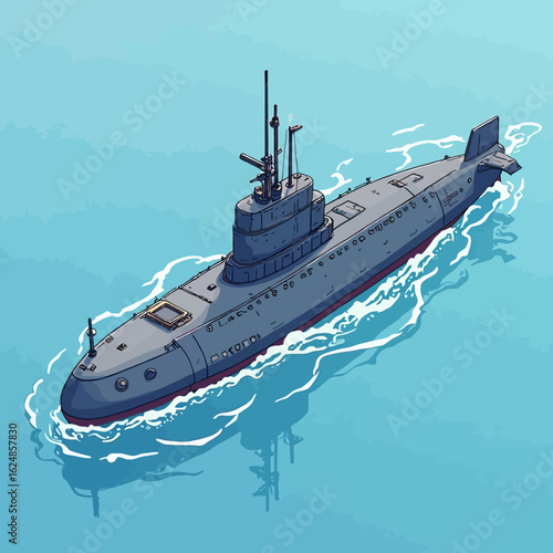 super cool war submarine design