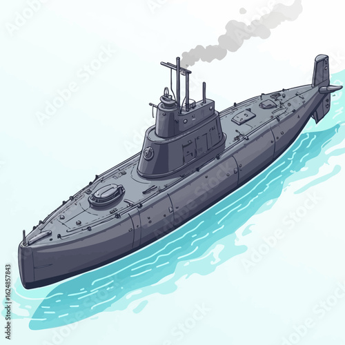 super cool war submarine design