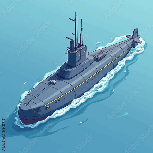super cool war submarine design