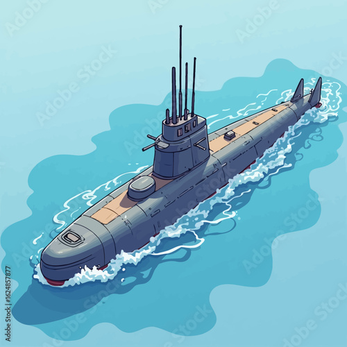 super cool war submarine design