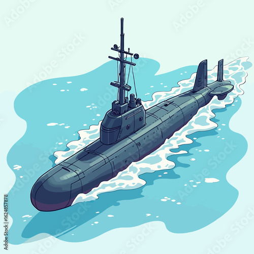 super cool war submarine design