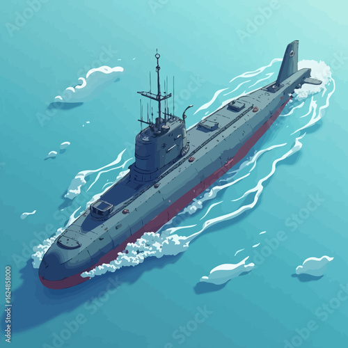 super cool war submarine design