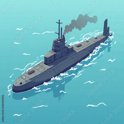 super cool war submarine design