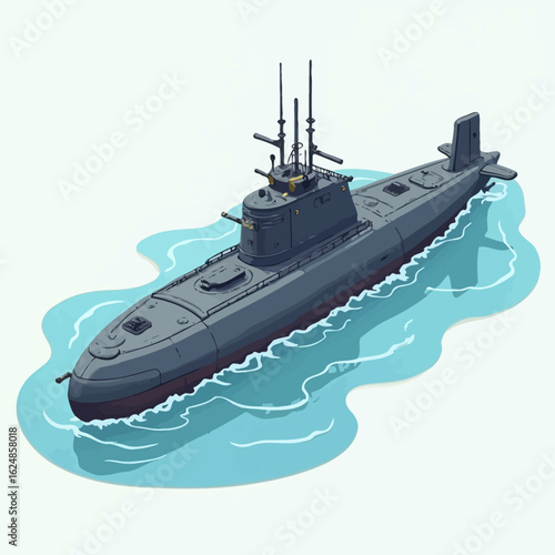 super cool war submarine design