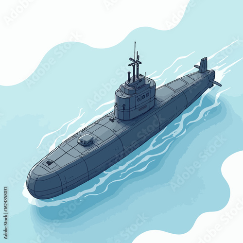super cool war submarine design