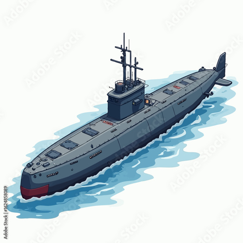 super cool war submarine design