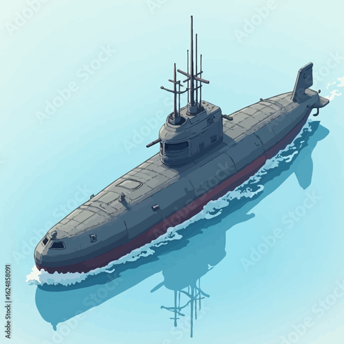 super cool war submarine design