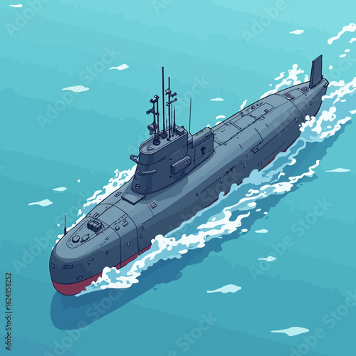 super cool war submarine design