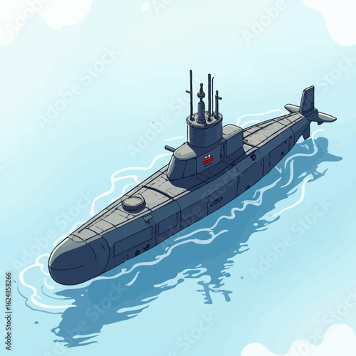 super cool war submarine design