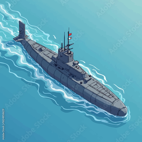 super cool war submarine design