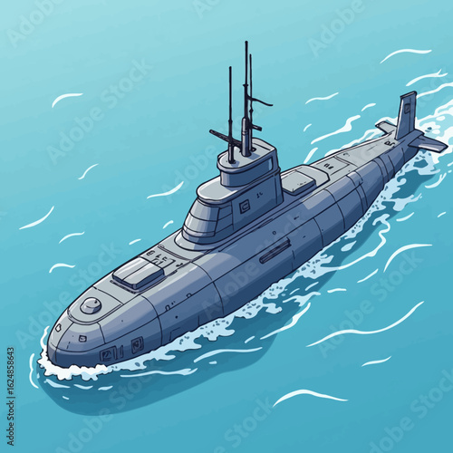 super cool war submarine design