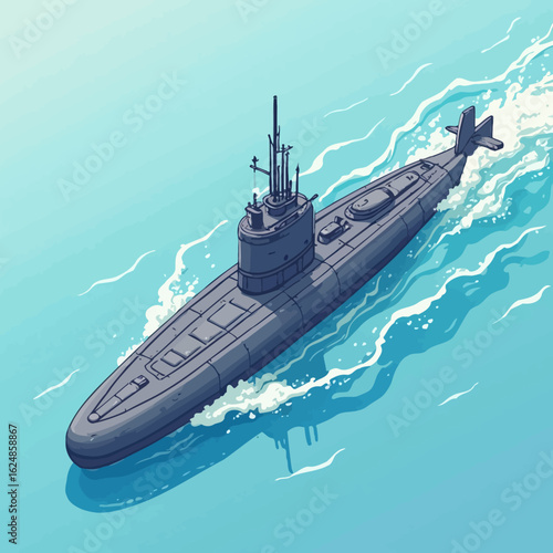 super cool war submarine design