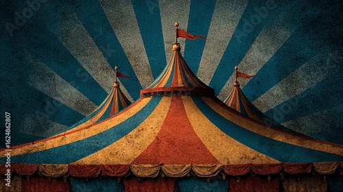 Vintage Circus Tent with Striped Pattern
