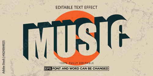 Retro shadow text effect, Editable text style