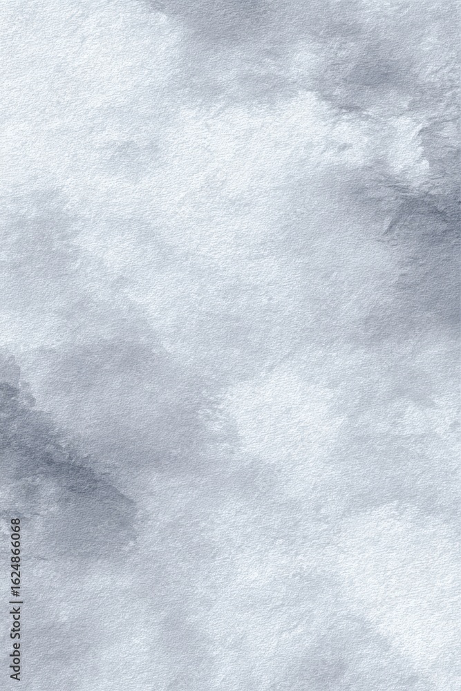 Obraz premium Light gray watercolor wash texture with soft brushstrokes, paper grain background, seamless pattern for wallpapers, packaging, and branding designs