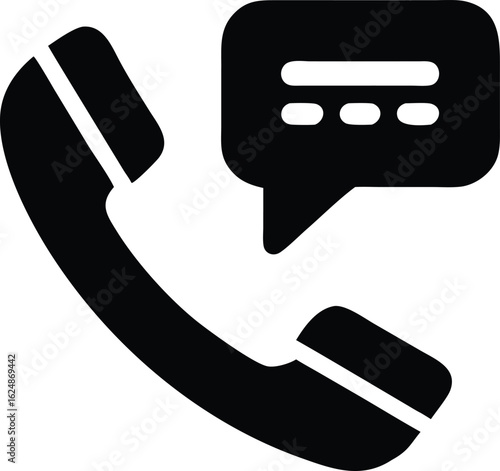 Phone call and messaging communication icon