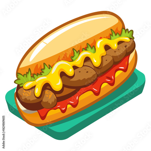 hot dog with ketchup