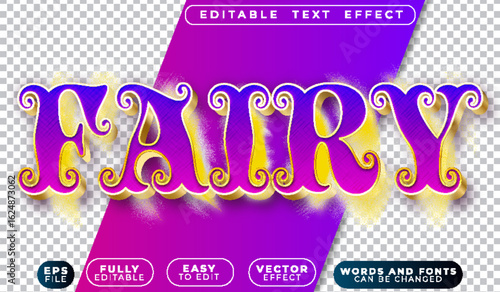  Fairy Fable Tale Magic Fantasy Dream Editable Vector Text File