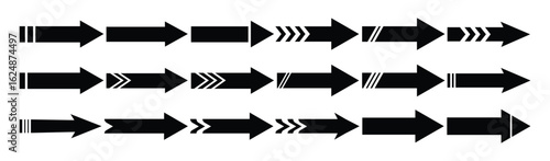 Arrow icon vector illustration set