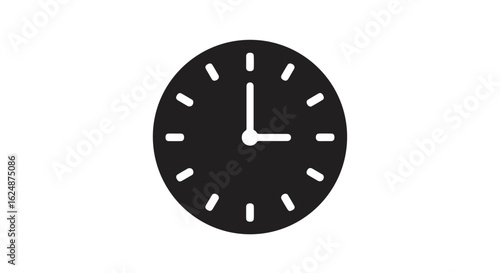 Clock icon showing 900. The background is plain. Good for ads, web