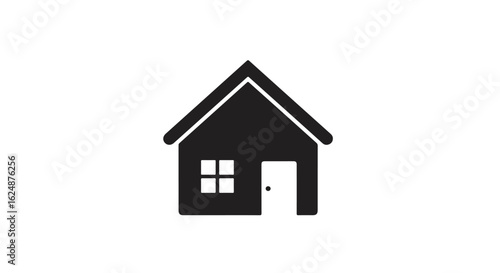 Simple home illustration on a solid background for real estate marketing