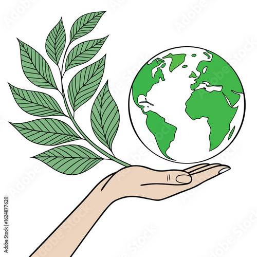 environmental protection save the planet Earth eco friendly go green vector