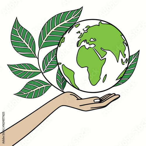 environmental protection save the planet Earth eco friendly go green vector