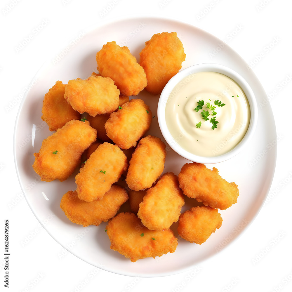 fried chicken nuggets with sauce fried chicken nuggets with sauce