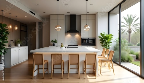 Minimalist Interior of a Modern Kitchen