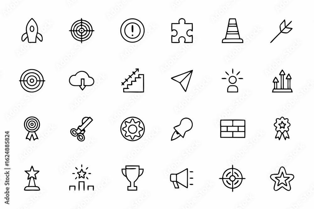 Fototapeta premium A futuristic and motivational bundle illustrating breakthrough ideas and forward movement. Great for startups, tech innovation, and growth strategy content