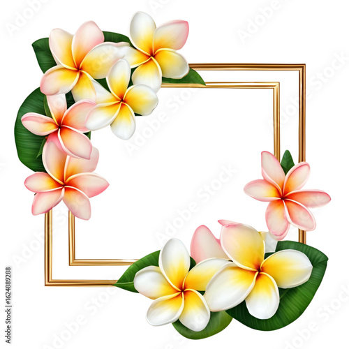 frangipani flower border