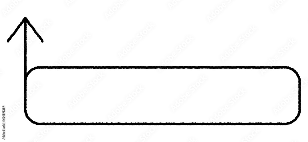 Obraz premium 手書き風矢印吹き出し 長方形