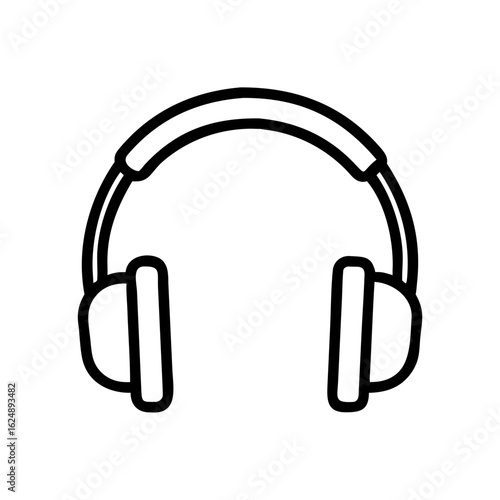 vector headphones on a white background