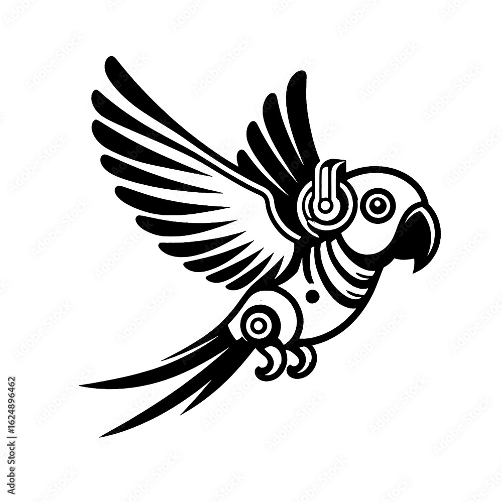 Obraz premium vector parakeet logo