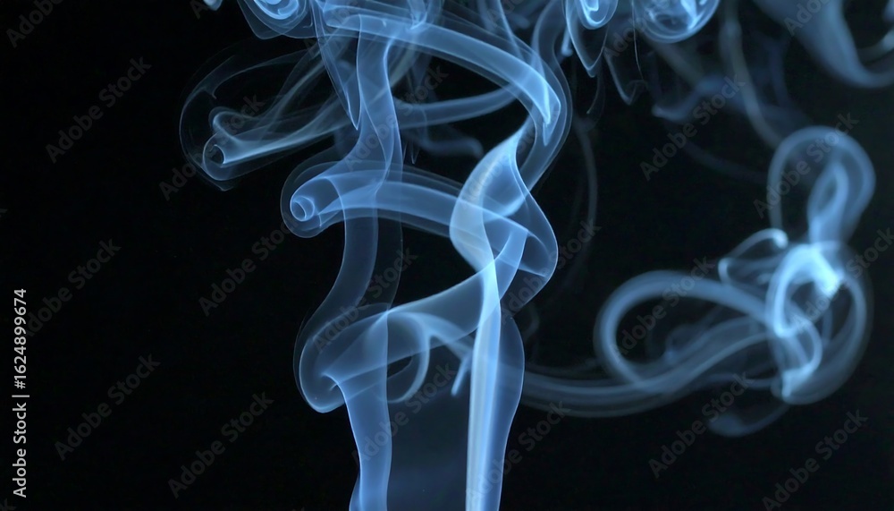 Fototapeta premium Abstract smoke swirls on black