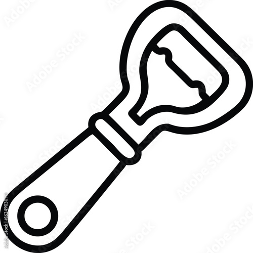 bottle opener line art
