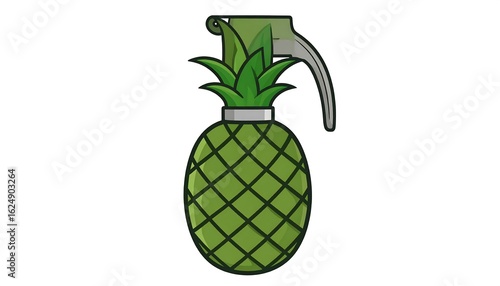 Cartoon pineapple grenade