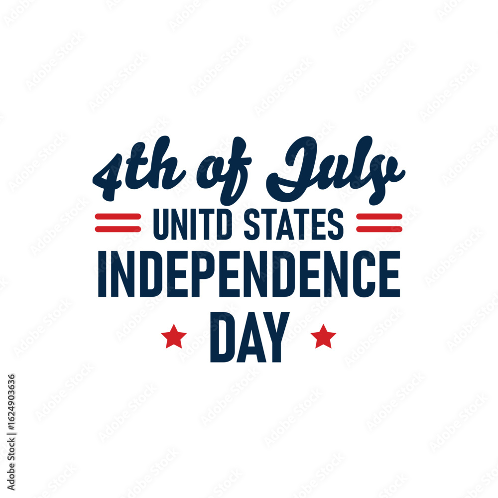 Fototapeta premium 4th of July United States Independence Day Vector