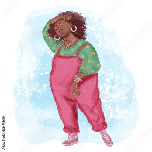 фотографія Curvy women in pink