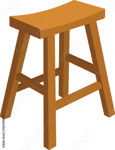 Rustic wooden stool adds charm and character to any space for versatile seating and display