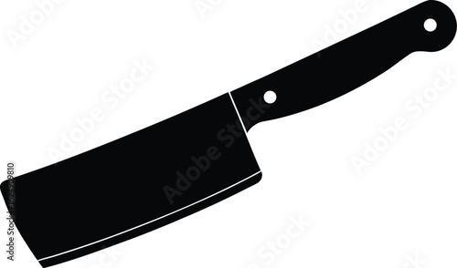 Traditional Chinese Cleaver Knife Silhouette