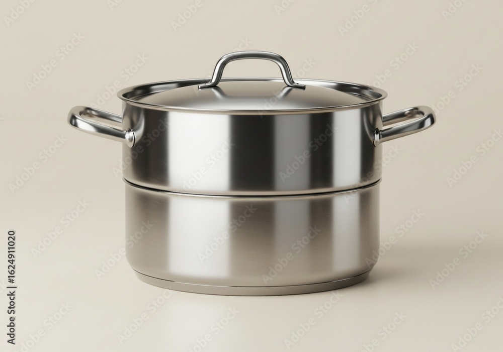 Stainless steel cooking pot mockup Stainless steel cooking pot mockup