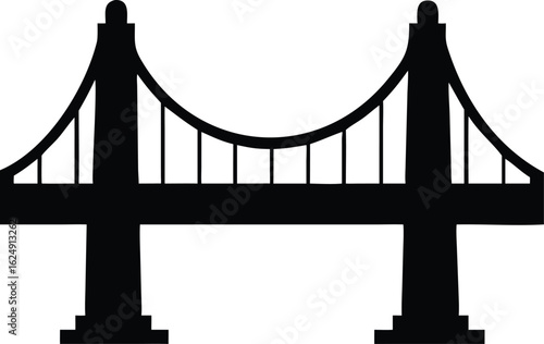 golden gate bridge black silhouette