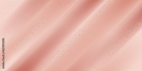 Peach pink rose silk satin. Draped fabric. Light pale coral elegant luxury background with space for design.eps10