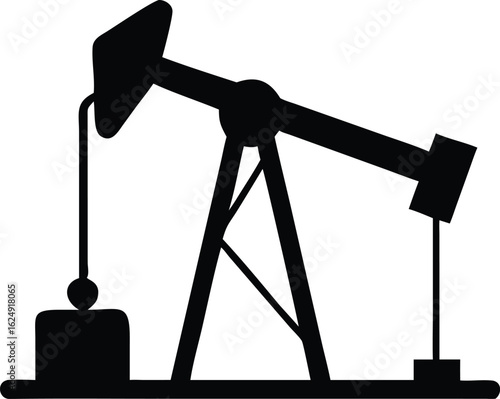oil pump jack silhouette