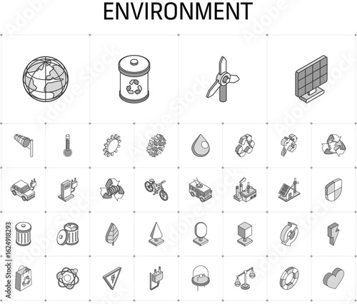 Icons space collection Mega icons, Environtment, Recycle Ben, water, Water drop, Fan, Computer, Shelt